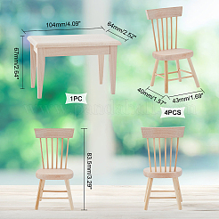 Décorations pour la maison en bois naturel&nbsp;AJEW-WH0140-19