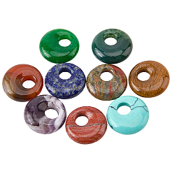 12 Stück 12 Stile natürliche und synthetische gemischte Edelsteinanhänger&nbsp;G-SC0003-89