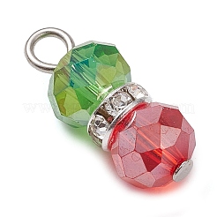 Messing Strass & Glas Anhänger&nbsp;PALLOY-JF03002