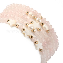 Ensemble de bracelets extensibles en perles naturelles et synthétiques&nbsp;BJEW-JB09495