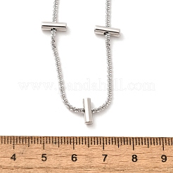 Ожерелья из цепочек-колонн из нержавеющей стали 304 для женщин&nbsp;NJEW-U031-07P