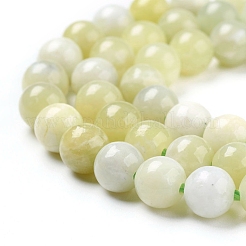 Cuentas de jade verde natural hebras&nbsp;G-G844-01-10mm