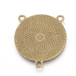 Configuración del conector cabochon de aleación de estilo tibetano&nbsp;TIBE-T005-01AB-FF