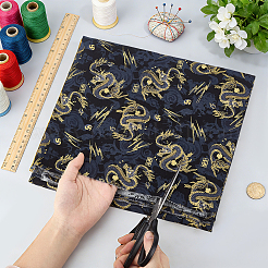 Tissu en coton à motif dragon&nbsp;DIY-WH0579-96D