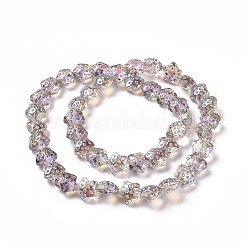 Trasparenti perle di vetro placca fili&nbsp;GLAA-C025-01F