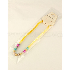 Collane di perle in acrilico elastico per i bambini&nbsp;NJEW-JN00425-05