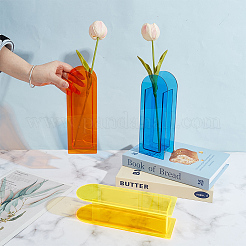 Vases rectangulaires en acrylique pour présenter des décorations&nbsp;AJEW-WH0816-557C