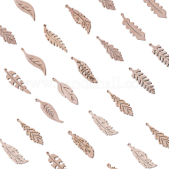 100pcs décorations de pièces de bois non finies&nbsp;WOOD-CJ0001-59