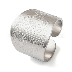 201 манжетное кольцо из нержавеющей стали&nbsp;RJEW-F190-01P