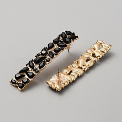 Серьги-гвоздики из сплава со стразами для женщин&nbsp;EJEW-WH0004-130D