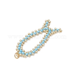 5 шт. подвески в виде рыбок из стеклянного бисера&nbsp;PALLOY-MZ01173