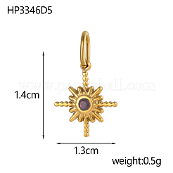Подвески из нержавеющей стали 304 с кубическим цирконием&nbsp;STAS-OY007-74G
