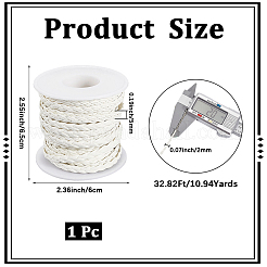 10 м плоские плетеные шнуры из искусственной кожи&nbsp;LC-CL0001-04D