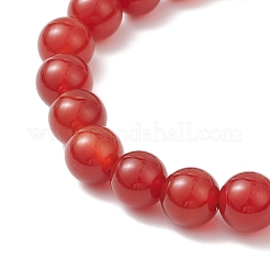 Braccialetti elastici in corniola naturale per coppia&nbsp;BJEW-JB12181