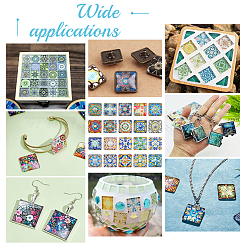 4 пакетик стеклянных кабошонов&nbsp;GGLA-PH0001-75A