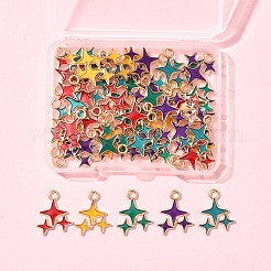 50шт 5 цвета сплава эмалевые подвески&nbsp;ENAM-FS0002-30