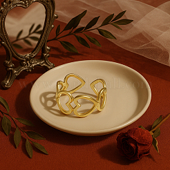 2 цвет 304 нержавеющая сталь регулируемые манжеты кольца для женщин&nbsp;RJEW-HY0001-31C