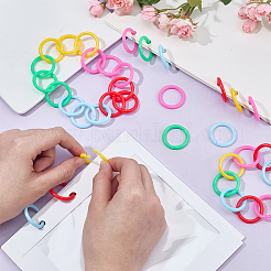 250 pz. 5 anelli per rilegatura di libri a fogli mobili in plastica colorati&nbsp;KY-OC0001-49