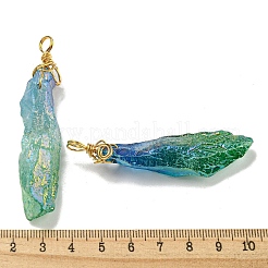 Гальванические большие подвески из необработанного натурального кварца с кристаллами&nbsp;G-A229-02G-03