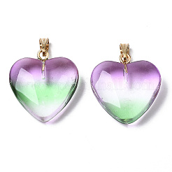 Двухцветные стеклянные подвески&nbsp;LS-X-GLAA-N035-016-C01