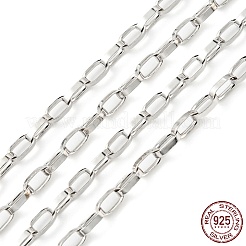 925 chaîne trombone en argent sterling plaqué rhodium anti-ternissement&nbsp;STER-F052-08P