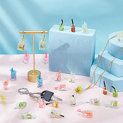 64 шт. 18 стиля подвески в виде бутылок из смолы&nbsp;RESI-AR0001-36