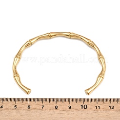304 Edelstahl Bambus Gelenk Manschette Armreifen für Frauen&nbsp;BJEW-G759-09G