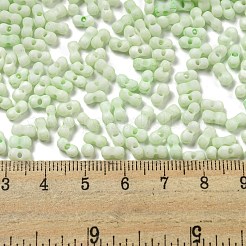 Perles de rocaille en verre dépoli opaque couleur macaron&nbsp;X1-SEED-K009-12B-06