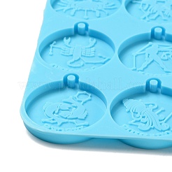 12 созвездие плоские круглые силиконовые Молды для подвески своими руками&nbsp;DIY-G062-A01