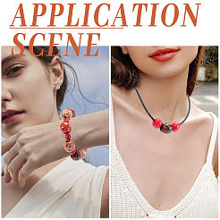 125 шт. 5-х цветные крашеные бусины из натурального дерева&nbsp;WOOD-PA0001-27