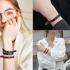Bracelet en cuir pu&nbsp;BJEW-SC0001-07A