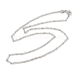 Цепочки из латуни толщиной 2 мм с текстурированными плоскими звеньями для мужчин и женщин.&nbsp;NJEW-L012-08P