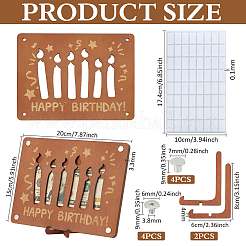 Деревянные подставки для денег с лазерной резкой AJEW-FG0004-22B