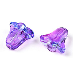 Спрей окрашены прозрачные стеклянные бусины&nbsp;GLAA-D006-20B