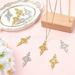 10 шт. подвески из нержавеющей стали 201 двух цветов&nbsp;STAS-YW0011-06