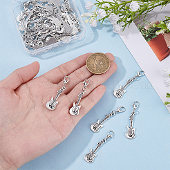 40 pendentif décoratif en alliage pour guitare&nbsp;HJEW-ME00083