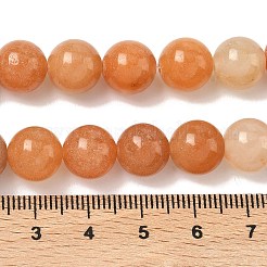 Натуральный красный авантюрин шарик нити&nbsp;G-P257-02-10mm-01