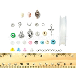 Наборы для самостоятельного изготовления летних браслетов из стекла&nbsp;DIY-FS0007-91