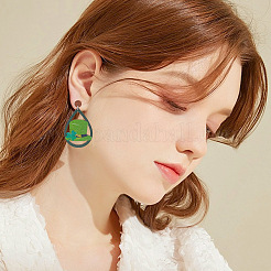 Bausatz zum Selbermachen von St. Patrick's Day-Ohrringen&nbsp;DIY-AR0003-50