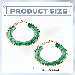 1 пара серег-колец из нержавеющей стали 304 для женщин&nbsp;EJEW-LP0011-06D