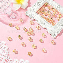 20шт прозрачные гальванические стеклянные бусины&nbsp;EGLA-YW0001-72A