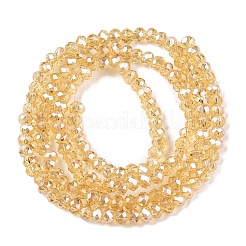 Chapelets de perles en verre électroplaqué&nbsp;EGLA-A044-T1mm-A03