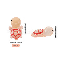 12 шт. светящиеся полупрозрачные смоляные кабошоны в виде морских животных&nbsp;RESI-TA0004-56A