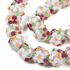 Бусы лэмпворк ручной работы&nbsp;LAMP-N021-015A-09