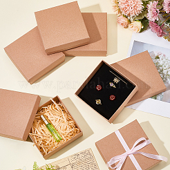 6 boîte à bijoux carrée en papier kraft&nbsp;CBOX-CN0001-02