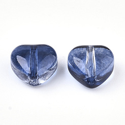 Perle di vetro verniciate a spruzzo trasparente&nbsp;X-GLAA-N035-02-E02