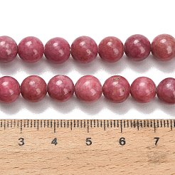Природные родонит бисер нитей&nbsp;G-F820-K06-8mm