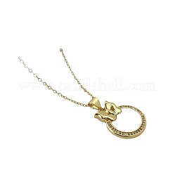 Комплект украшений из латуни с микропаве из кубических цирконий и ракушек&nbsp;FS-WG29B10-02