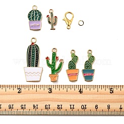 Наборы для самостоятельного изготовления подвески в виде кактуса из эмалевого сплава&nbsp;DIY-FP0001-42