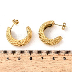 Pendientes de botón de acero inoxidable 304&nbsp;LS-EJEW-F381-01C-G